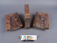 藏品(木製糖魚糖塔三片合印模)的圖片