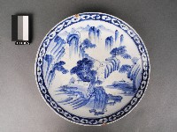 藏品(青花山水紋盤)的圖片