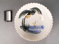 藏品(彩繪椰樹紋碗)的圖片