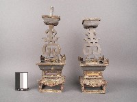藏品(錫製壽字燭臺)的圖片