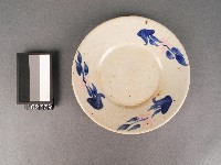 藏品(青花桃紅彩花卉紋盤)的圖片