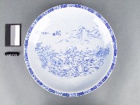 藏品(青花山水紋盤)的圖片