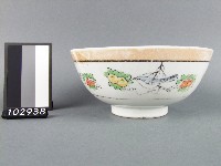 藏品(黃金釉彩繪柿果花鳥紋碗)的圖片