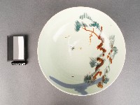 藏品(彩繪松鶴紋碗)的圖片