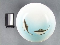 藏品(黑藍彩雙魚紋碗)的圖片