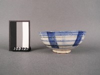 藏品(藍綠彩線紋福字碗)的圖片