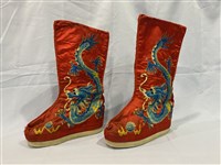 藏品(歌仔鞋靴（繡龍長靴）)的圖片