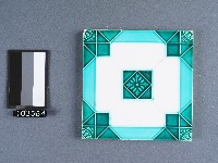 藏品(綠白雙色花卉紋磁磚)的圖片