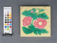 藏品(黃地彩繪花葉紋磁磚)的圖片