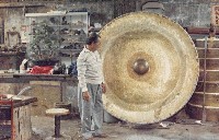 藏品(林午先生與五尺大鑼合影)的圖片