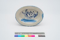 藏品(鶯歌蓋印加彩腰子魚盤)的圖片