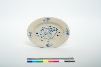 藏品(鶯歌蓋印蝦紋腰子盤)的圖片