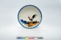 藏品(鶯歌手繪公雞盤)的圖片