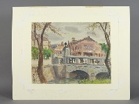 藏品(李澤藩－橋邊看火車站)的圖片