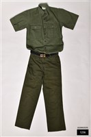 藏品(官兵短袖野戰上衣+長褲＋皮帶)的圖片