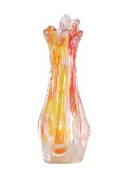 藏品(紅黃彩花口細頸玻璃花瓶)的圖片