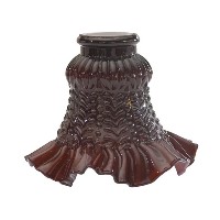 藏品(咖啡色浮雕玻璃燈罩)的圖片