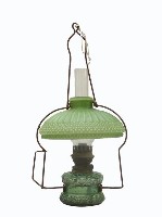 藏品(綠色玻璃燈罩掛式吊燈)的圖片