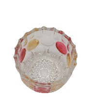 藏品(葵花口紅黃色斑紋玻璃杯)的圖片