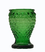 藏品(綠色圓形稜狀浮雕玻璃杯)的圖片