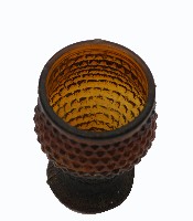 藏品(棕色圓形稜狀浮雕玻璃杯)的圖片