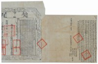 藏品(光緒二十年涂心匏等三人仝立杜賣盡根田契（含契尾）)的圖片