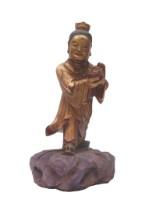 藏品(木雕招財進寶像)的圖片