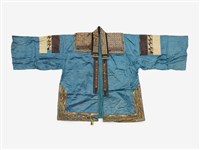 藏品(中國黎平苗族淺藍色緞面男性服飾)的圖片