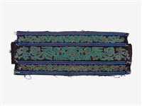 藏品(中國臺江苗族黑底綠縐繡繡片)的圖片