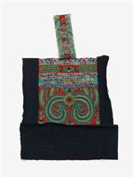 藏品(中國臺江苗族紅底綠縐繡繡片)的圖片