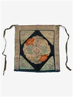 藏品(中國黎平侗族方形黑底刺繡背扇)的圖片