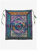 藏品(中國黎平苗族刺繡銀飾片背扇)的圖片