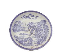 藏品(有田窯青花山水紋盤)的圖片