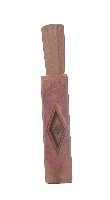藏品(木色四面稜型花飾銅錢仙桃龜紋木製製粿模具)的圖片