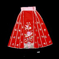 藏品(新娘用繡花立花紋筒裙)的圖片