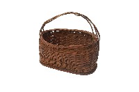 藏品(圓扁無蓋手提竹籃)的圖片