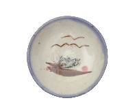 藏品(彩繪寫意山水紋盤)的圖片