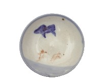 藏品(彩繪寫意山水孤帆紋盤)的圖片