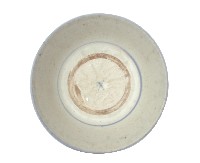 藏品(青花開光花草梵文碗)的圖片