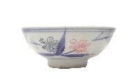 藏品(青花彩繪花草紋碗)的圖片