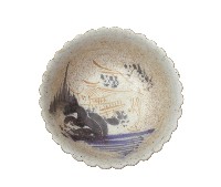 藏品(彩繪山水樓閣菱花口菊瓣型深腹碗)的圖片