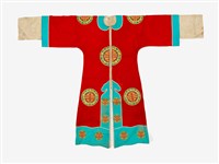 藏品(紅色印字長擺戲服)的圖片