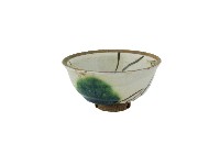 藏品(白地彩繪花草紋陶碗)的圖片