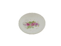 藏品(白地印花彩繪折枝玫瑰紋瓷碟)的圖片