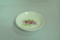 藏品(白地印花彩繪折枝玫瑰紋瓷碟)的圖片