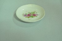 藏品(白地印花彩繪折枝玫瑰紋瓷碟)的圖片