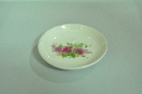 藏品(白地印花彩繪折枝玫瑰紋瓷碟)的圖片