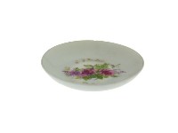 藏品(白地印花彩繪折枝玫瑰紋瓷碟)的圖片