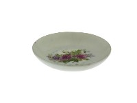 藏品(白地印花彩繪折枝玫瑰紋瓷碟)的圖片