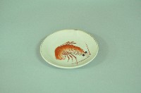 藏品(金邊白地彩繪蝦紋瓷碟)的圖片